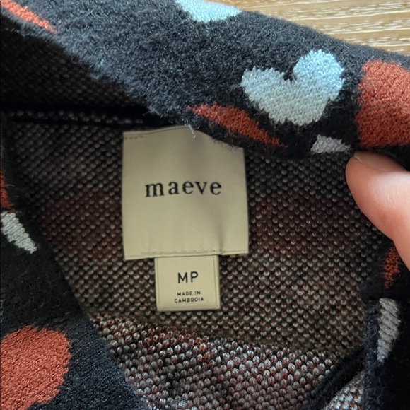 Maeve Anthropologie Carys Mock Neck Floral Sweater Cropped - Picture 6 of 10